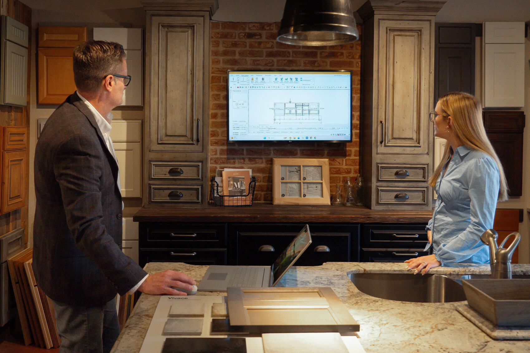 Ken Brown and the California Cabinets team at the Fresno showroom