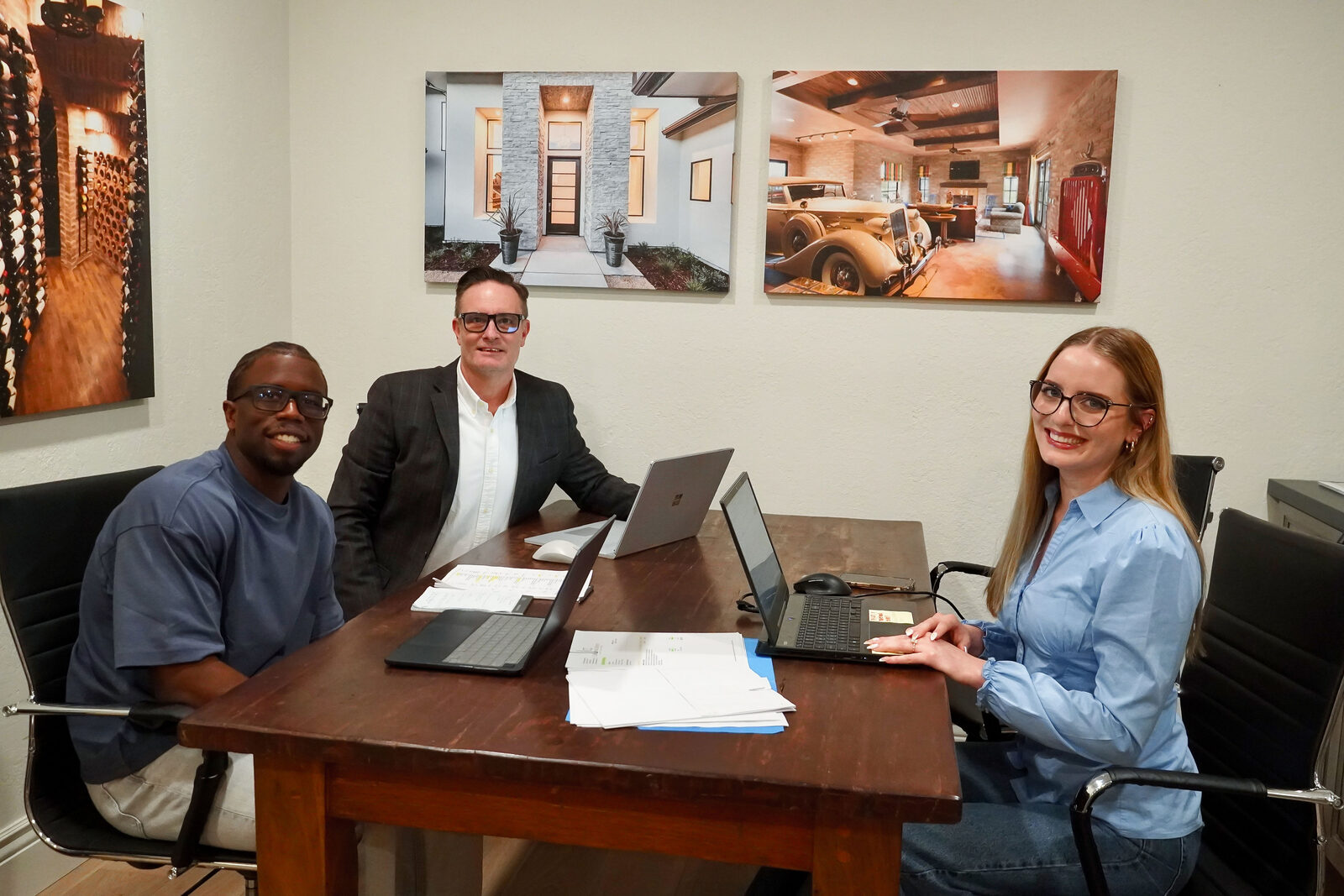 California Cabinets team working together in the office